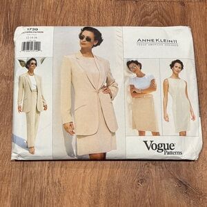 Simplicity Vogue Patterns Anne Klein II Cream Suit Pattern